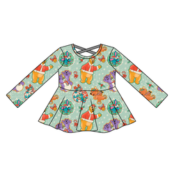 Christmas at the Big House Gia Long Sleeve Peplum - Knit - Pre Order - Christmas Special