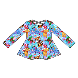 Holiday Hunny Gia Long Sleeve Peplum - Knit - Pre Order - Christmas Special