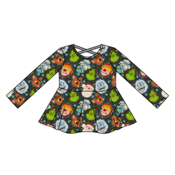 Classic Christmas Mischief Gia Long Sleeve Peplum - Knit - Pre Order - Christmas Special