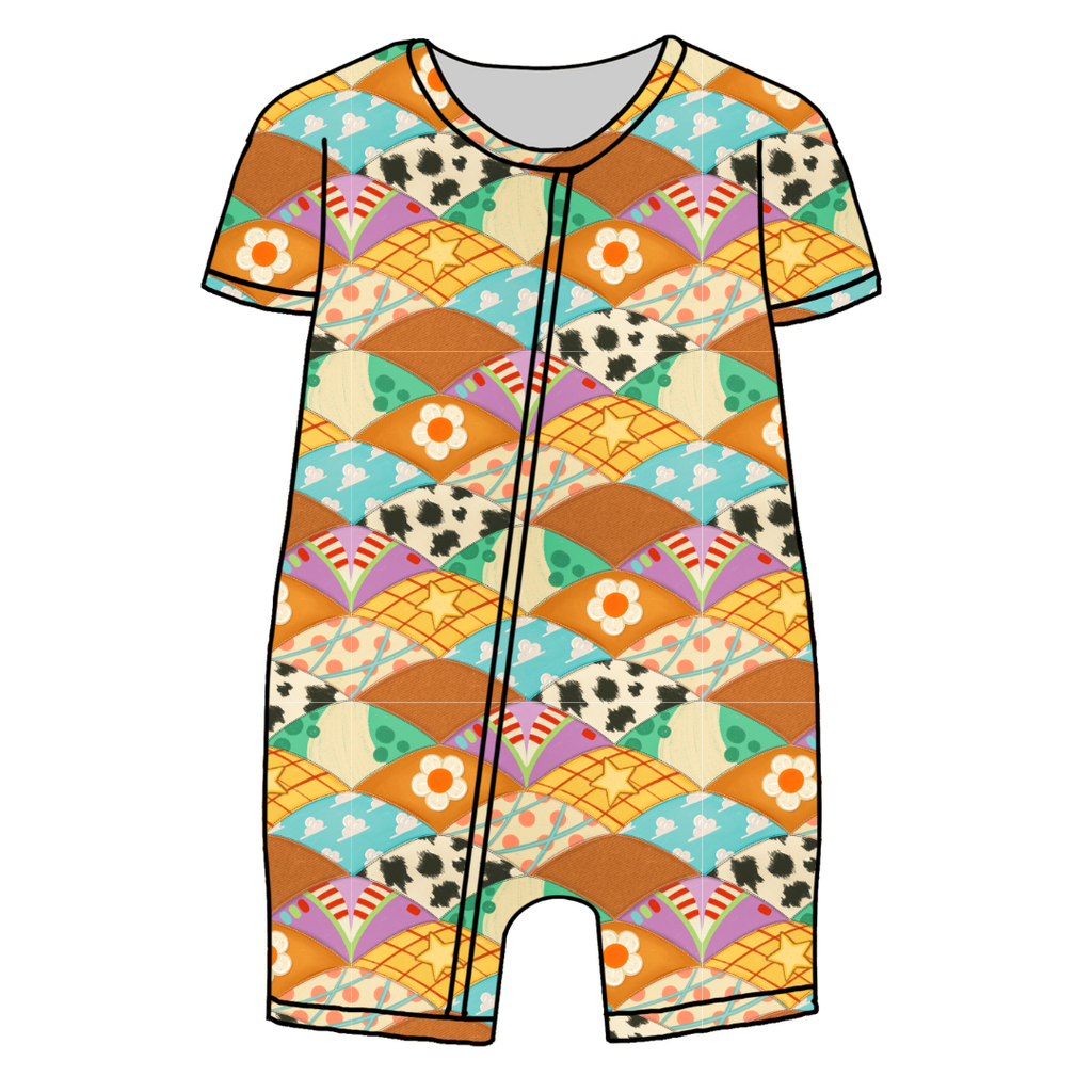 stitched in dreams Bliss Short Sleeve Zippy Bamboo - PRE ORDER