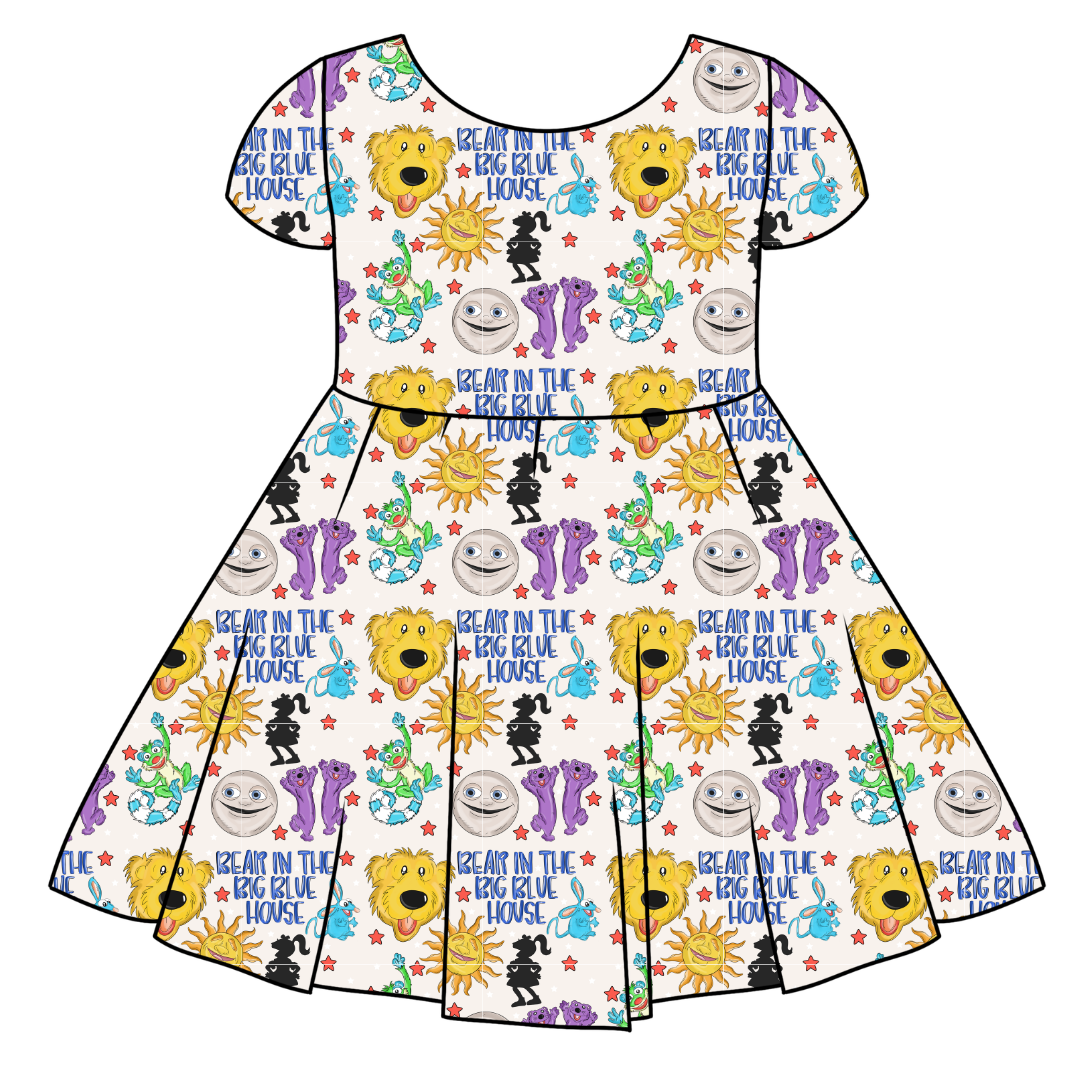 The Big House Honey Girl's Twirl Dress Bamboo - PRE ORDER