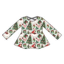 Evergreen Dreams Gia Long Sleeve Peplum - Knit - Pre Order - Christmas Special