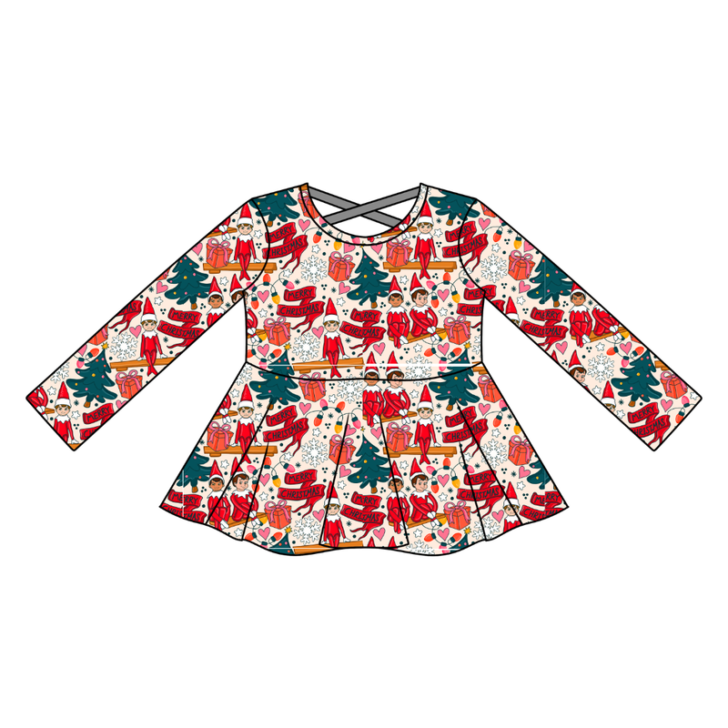 Milk & Mischief Gia Long Sleeve Peplum - Knit - Pre Order - Christmas Special