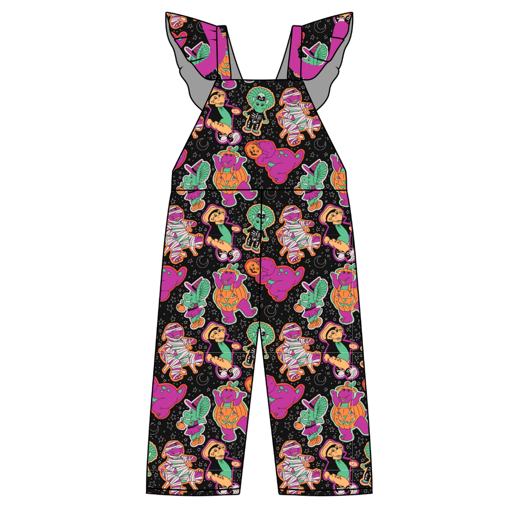 Dino Boo Bash - Daisy Girl's Flutter Jumpsuit Knit - PRE ORDER