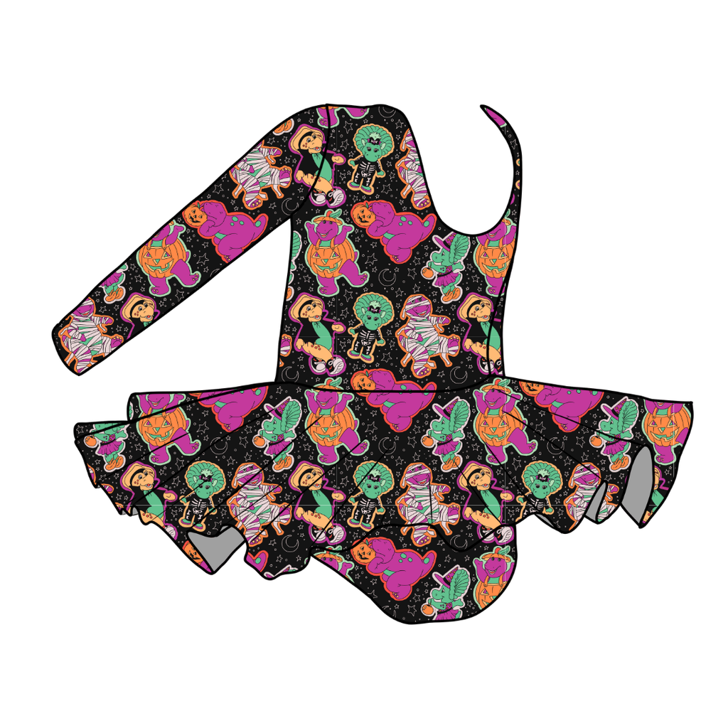 DINO BOO BASH - Grace Long Sleeve Skirted Leotard - PRE ORDER