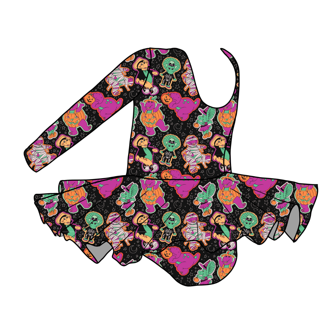 DINO BOO BASH - Grace Long Sleeve Skirted Leotard - PRE ORDER