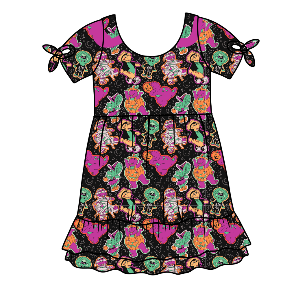 Dino Boo Bash - Serenity Short Sleeve Lounge Dress - PRE ORDER