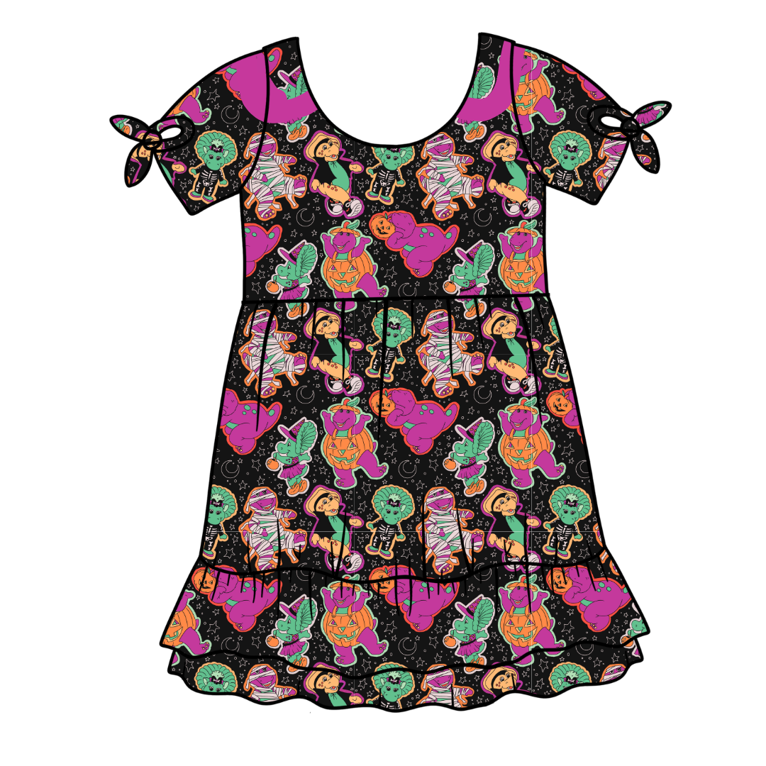 Dino Boo Bash - Serenity Short Sleeve Lounge Dress - PRE ORDER