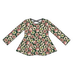 Christmas Cookies Gia Long Sleeve Peplum - Knit - Pre Order - Christmas Special
