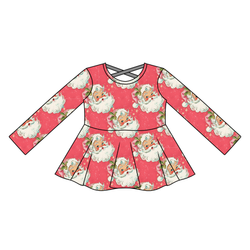 Jingle All the Way Gia Long Sleeve Peplum - Knit - Pre Order - Christmas Special