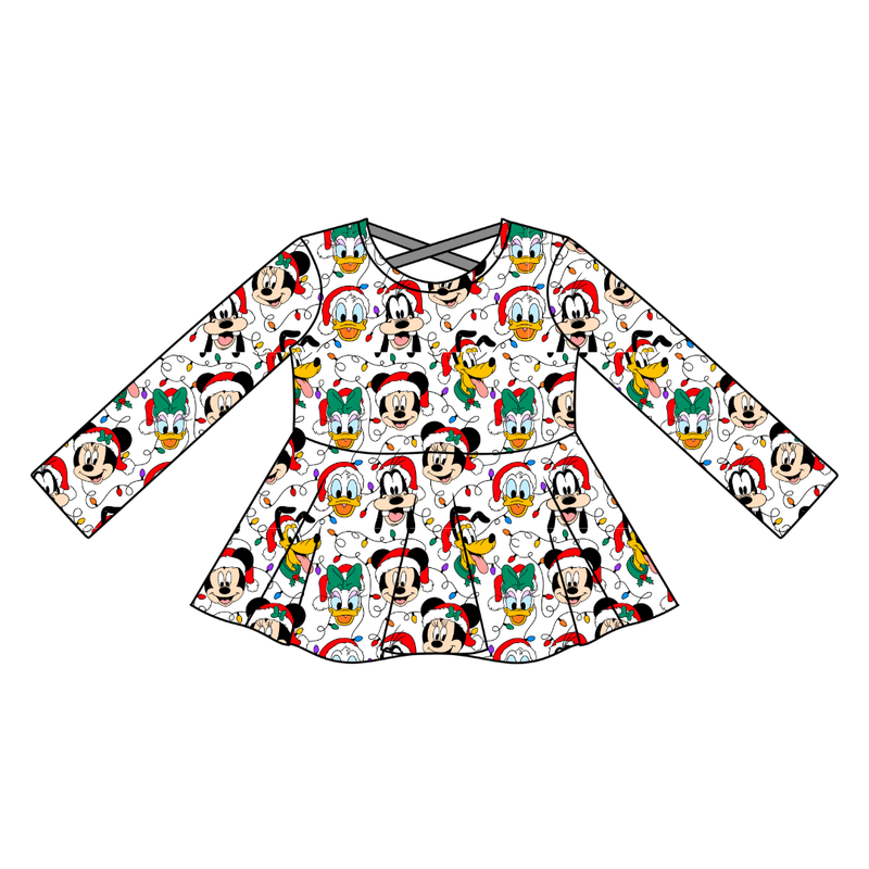 Jolly Holiday Crew Gia Long Sleeve Peplum - Knit - Pre Order - Christmas Special