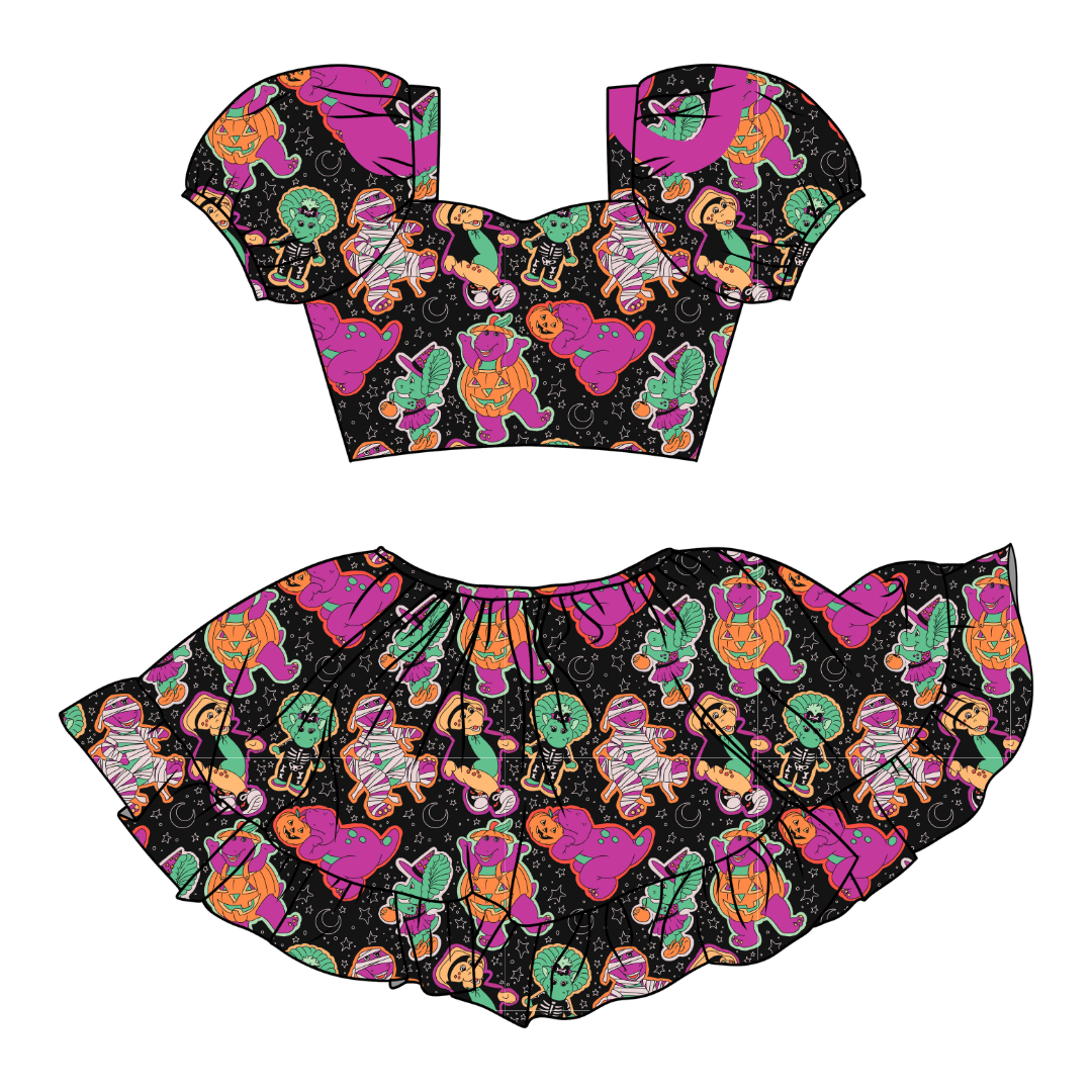 Dino Boo Bash - Starlet Skirt Set Knit - PRE ORDER