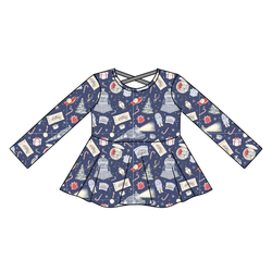 Believe Gia Long Sleeve Peplum - Knit - Pre Order - Christmas Special