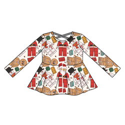 Building Christmas Memories Gia Long Sleeve Peplum - Knit - Pre Order - Christmas Special