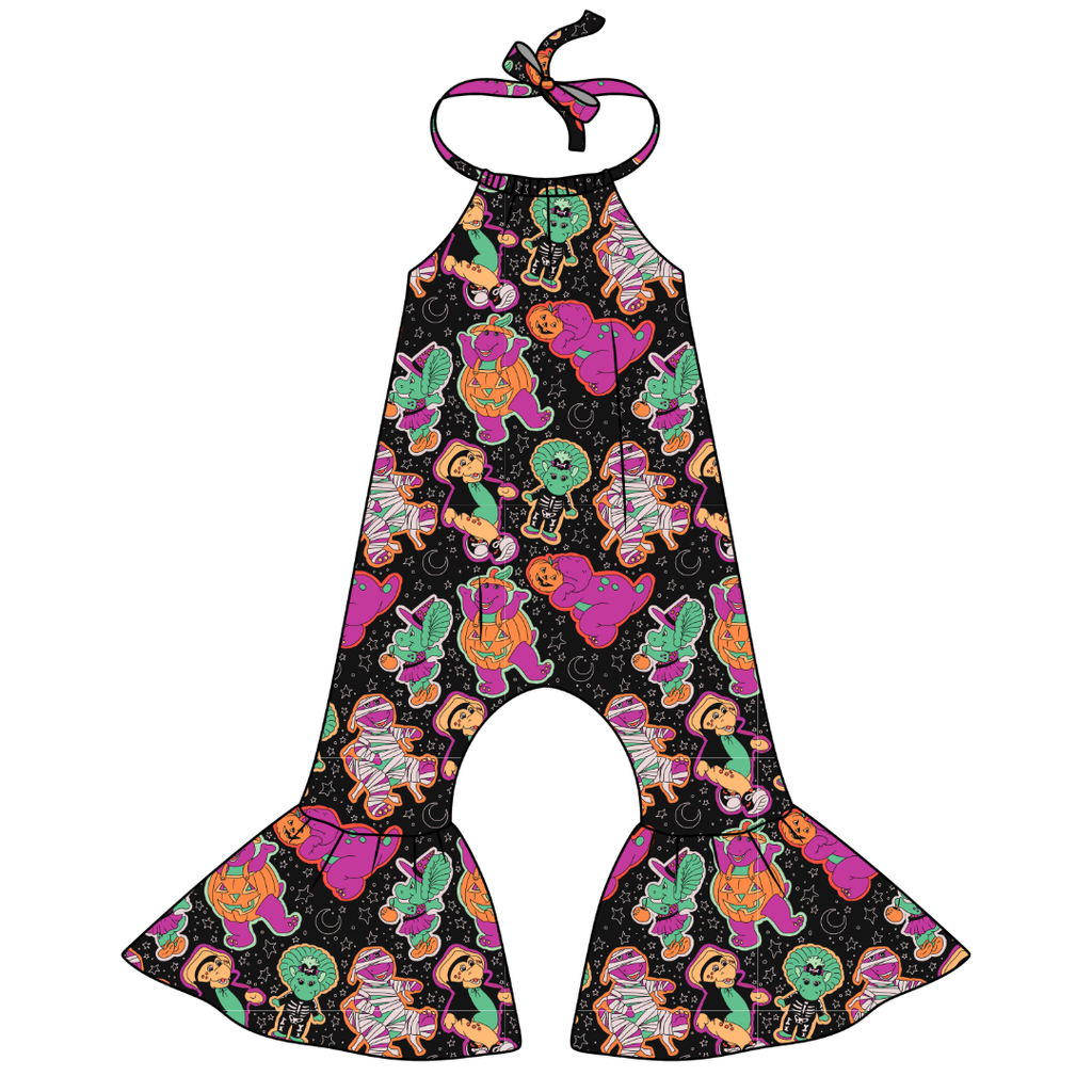 Dino Boo Bash - Stardust Bellbottom Halter Romper Knit - PRE ORDER