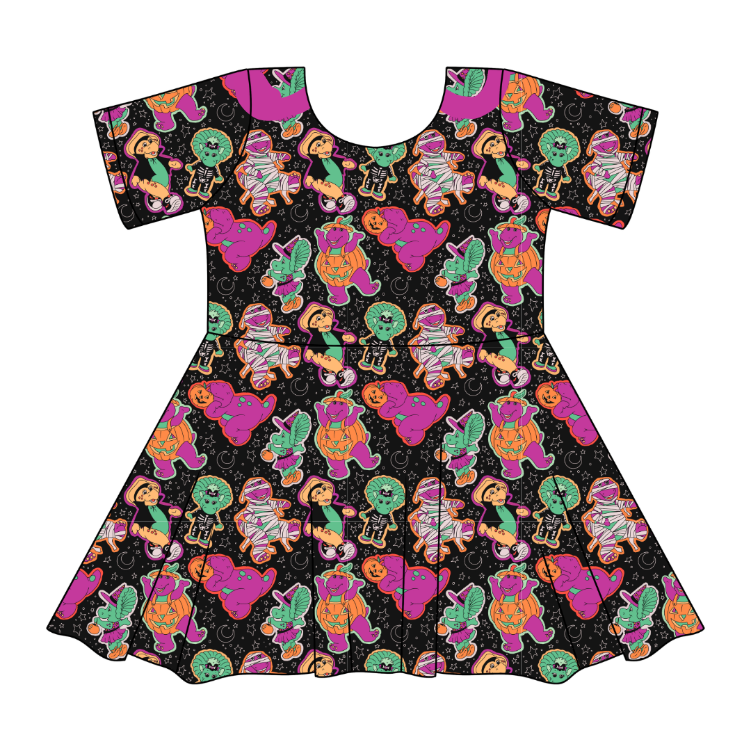 Dino Boo Bash - SIERRA - KNIT TWIRL DRESS - PRE ORDER