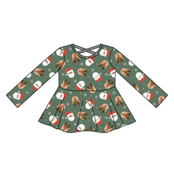 Sleigh Bell Dreams Gia Long Sleeve Peplum - Knit - Pre Order - Christmas Special