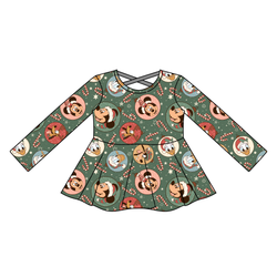 Main St Magic Gia Long Sleeve Peplum - Knit - Pre Order - Christmas Special