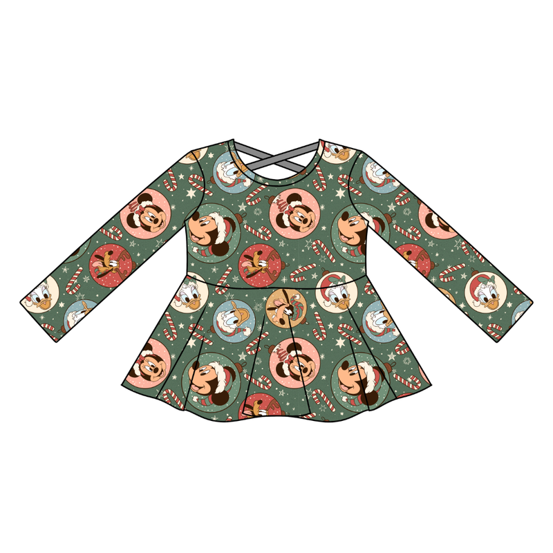 Main St Magic Gia Long Sleeve Peplum - Knit - Pre Order - Christmas Special