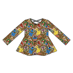 Merry Street Friends Gia Long Sleeve Peplum - Knit - Pre Order - Christmas Special