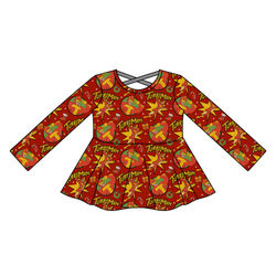 Turbo Gia Long Sleeve Peplum - Knit - Pre Order - Christmas Special