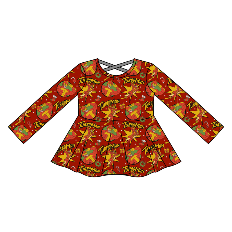 Turbo Gia Long Sleeve Peplum - Knit - Pre Order - Christmas Special