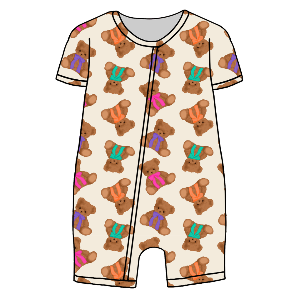 Cuddle Cuties Bliss Short Sleeve Zippy Bamboo - PRE ORDER