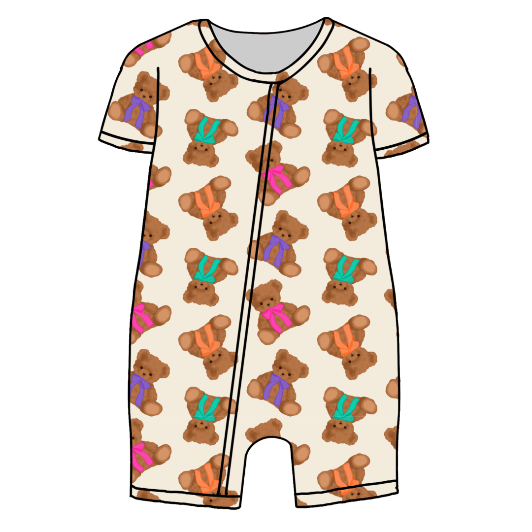 Cuddle Cuties Bliss Short Sleeve Zippy Bamboo - PRE ORDER