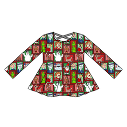 Christmas through the Years Gia Long Sleeve Peplum - Knit - Pre Order - Christmas Special