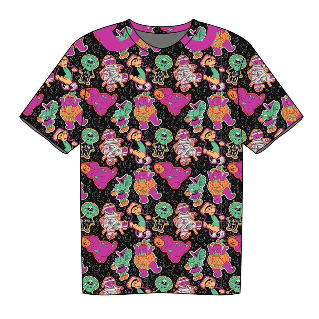 Dino Boo Bash - Moss Short Sleeve Bamboo Shirt - PRE ORDER