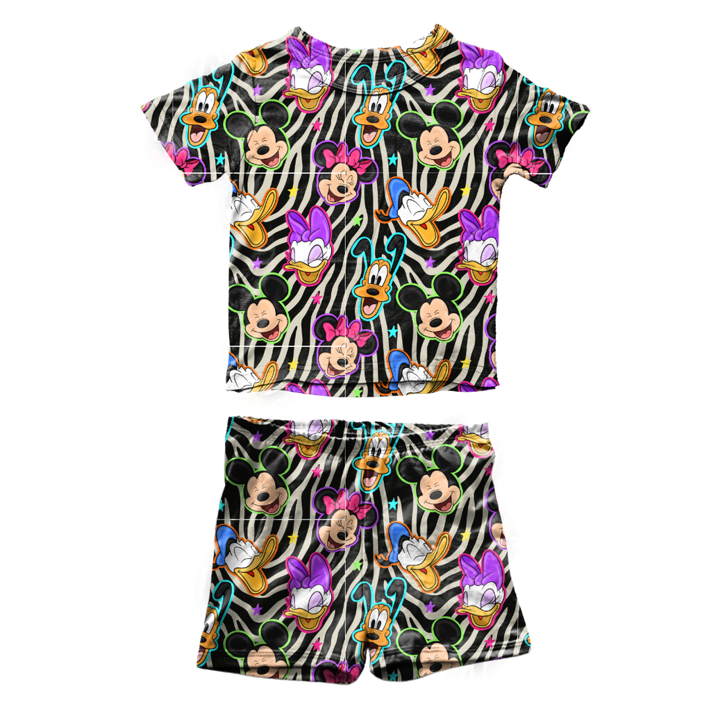 Throwback Crew Fawn Short Sleeve Short Set Bamboo - PRE ORDER
