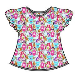 Holiday Pop Wynn Flutter Sleeve Top - Bamboo - Pre Order - Christmas Special