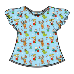 Holiday Parade Wynn Flutter Sleeve Top - Bamboo - Pre Order - Christmas Special