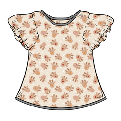 Reindeer Games Wynn Flutter Sleeve Top - Bamboo - Pre Order - Christmas Special