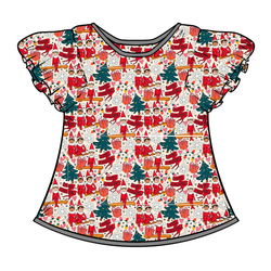 Milk & Mischief Wynn Flutter Sleeve Top - Bamboo - Pre Order - Christmas Special