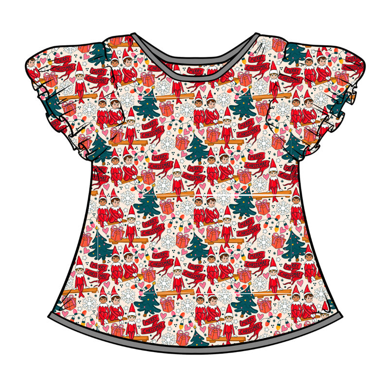Milk & Mischief Wynn Flutter Sleeve Top - Bamboo - Pre Order - Christmas Special