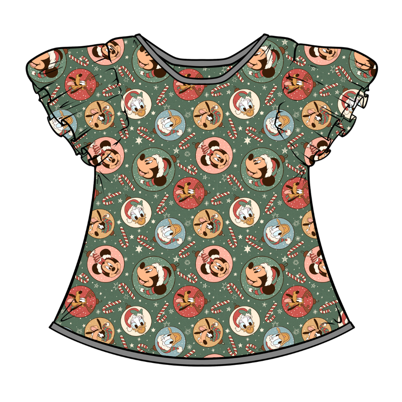 Main St Magic Wynn Flutter Sleeve Top - Bamboo - Pre Order - Christmas Special