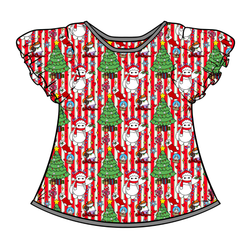 Falala Care Wynn Flutter Sleeve Top - Bamboo - Pre Order - Christmas Special