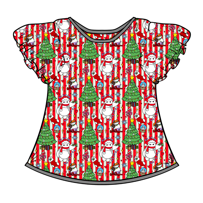 Falala Care Wynn Flutter Sleeve Top - Bamboo - Pre Order - Christmas Special