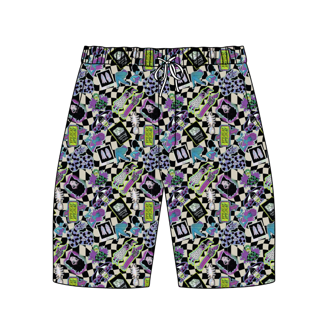 Strange Chill Extended Length Adult Pajama Bamboo Shorts - Pre Order