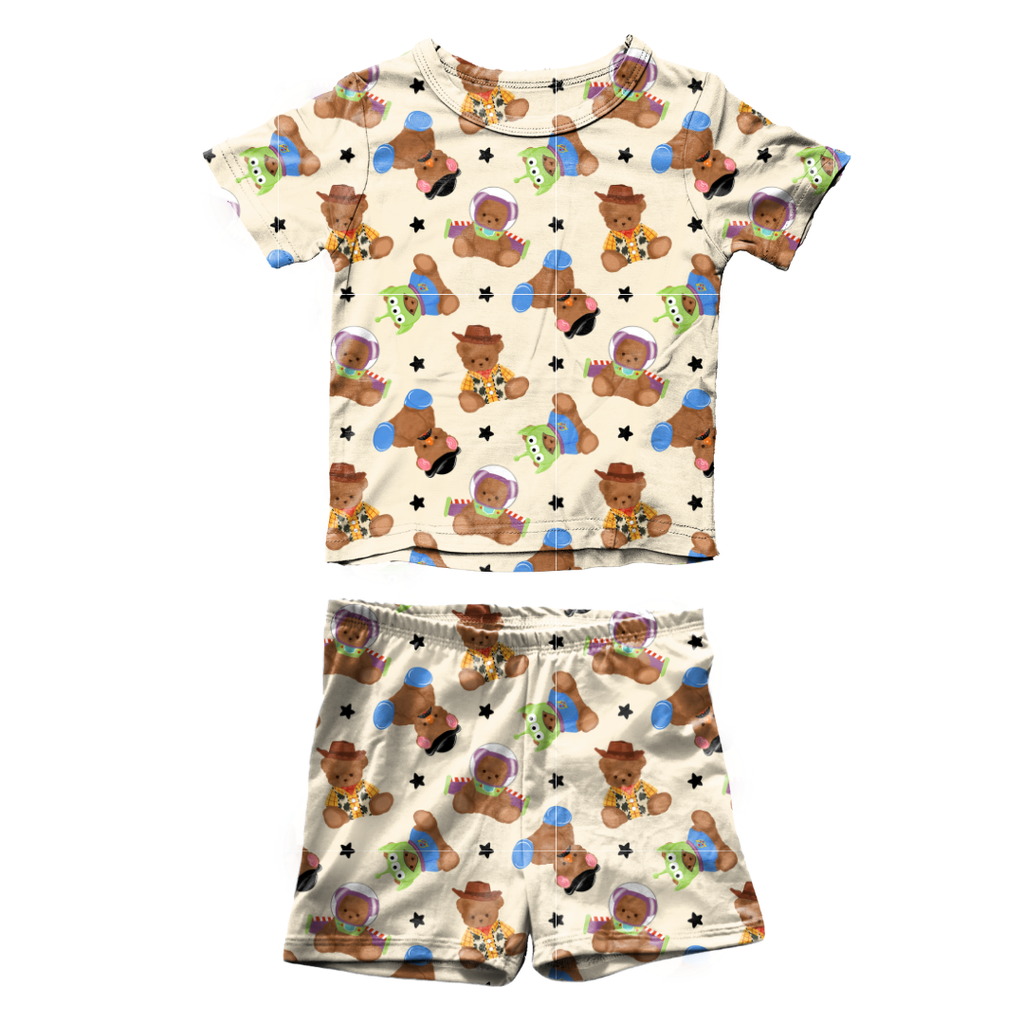 Toy Box Besties Fawn Short Sleeve Short Set Bamboo - PRE ORDER