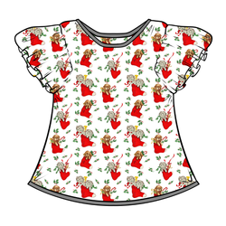 Under the Tree Wynn Flutter Sleeve Top - Bamboo - Pre Order - Christmas Special