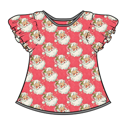 Jingle All the Way Wynn Flutter Sleeve Top - Bamboo - Pre Order - Christmas Special