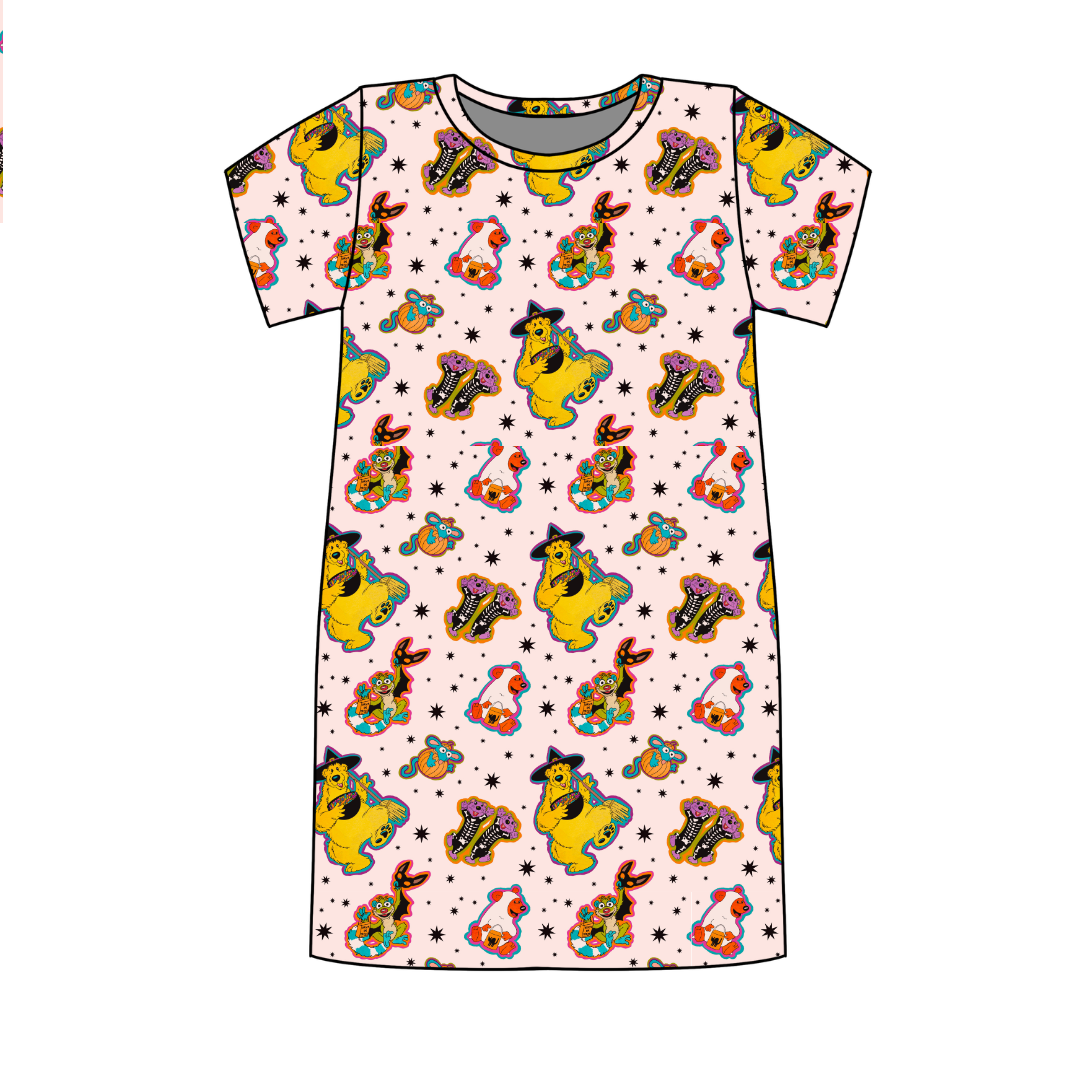 Halloween Bear Poppy Oversized Sleep Shirt Bamboo - Pre Order