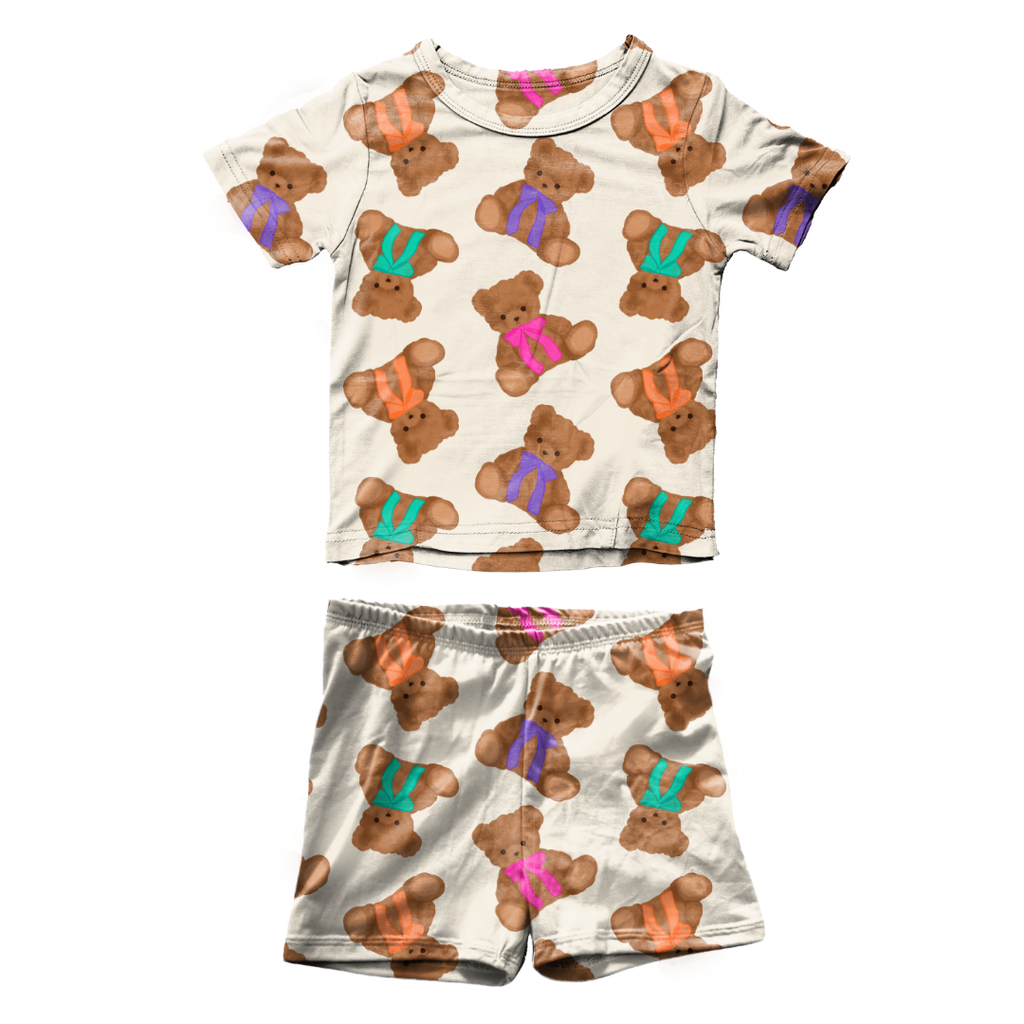 Cuddle Cuties Fawn Short Sleeve Short Set Bamboo - PRE ORDER