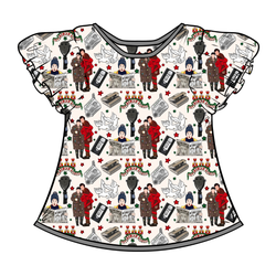 Alone at Home Wynn Flutter Sleeve Top - Bamboo - Pre Order - Christmas Special