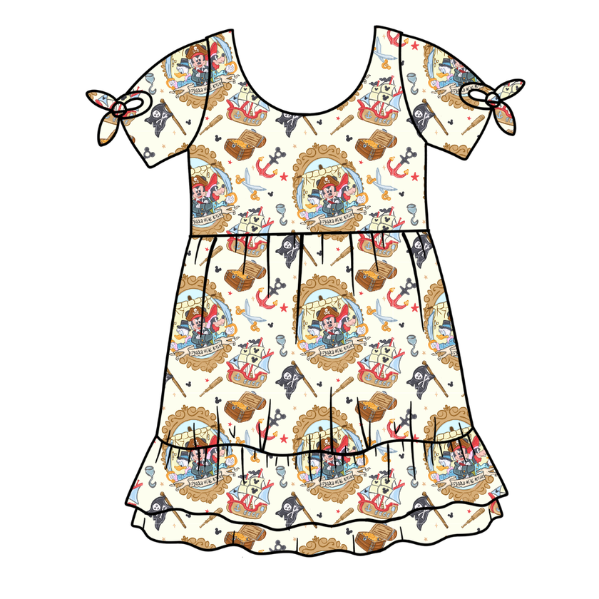 Ahoy, Matey! Serenity Short Sleeve Lounge Dress - PRE ORDER