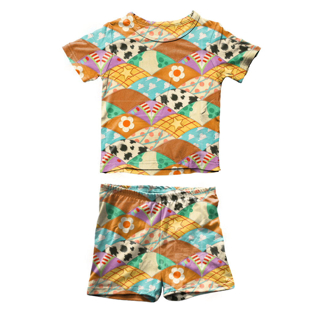 stitched in dreams Fawn Short Sleeve Short Set Bamboo - PRE ORDER