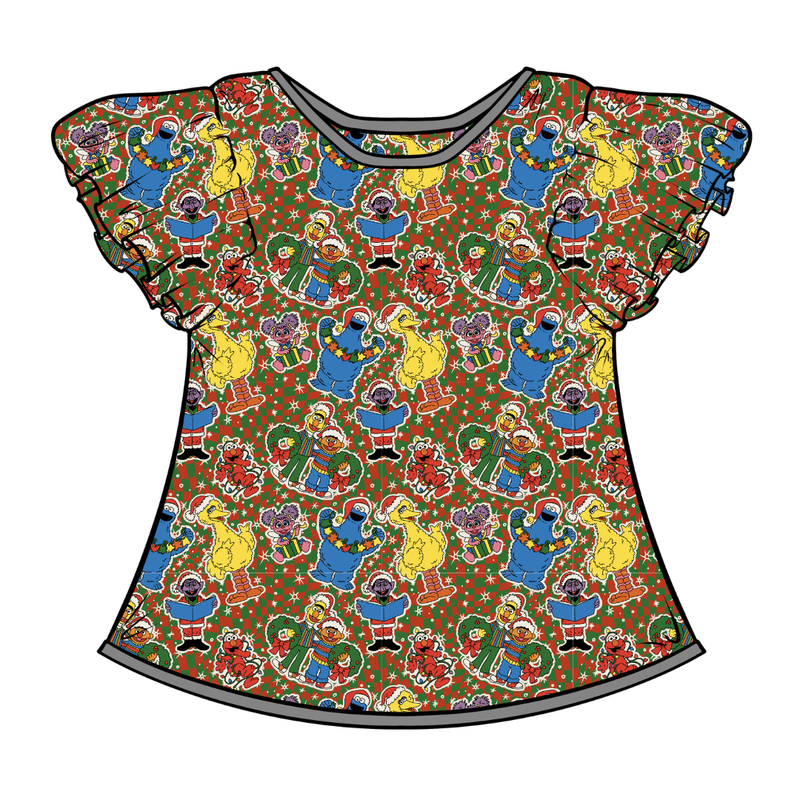 Merry Street Friends Wynn Flutter Sleeve Top - Bamboo - Pre Order - Christmas Special
