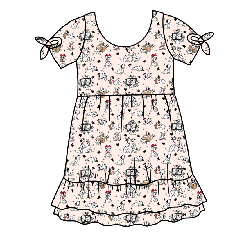 Spots & Daydreams Serenity Short Sleeve Lounge Dress - PRE ORDER